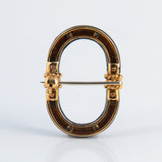 Broche Napoléon III diamants et onyx