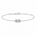 Bracelet infini en or blanc et diamants