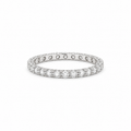 Alliance tour complet en or blanc et diamants – 1,08 carat