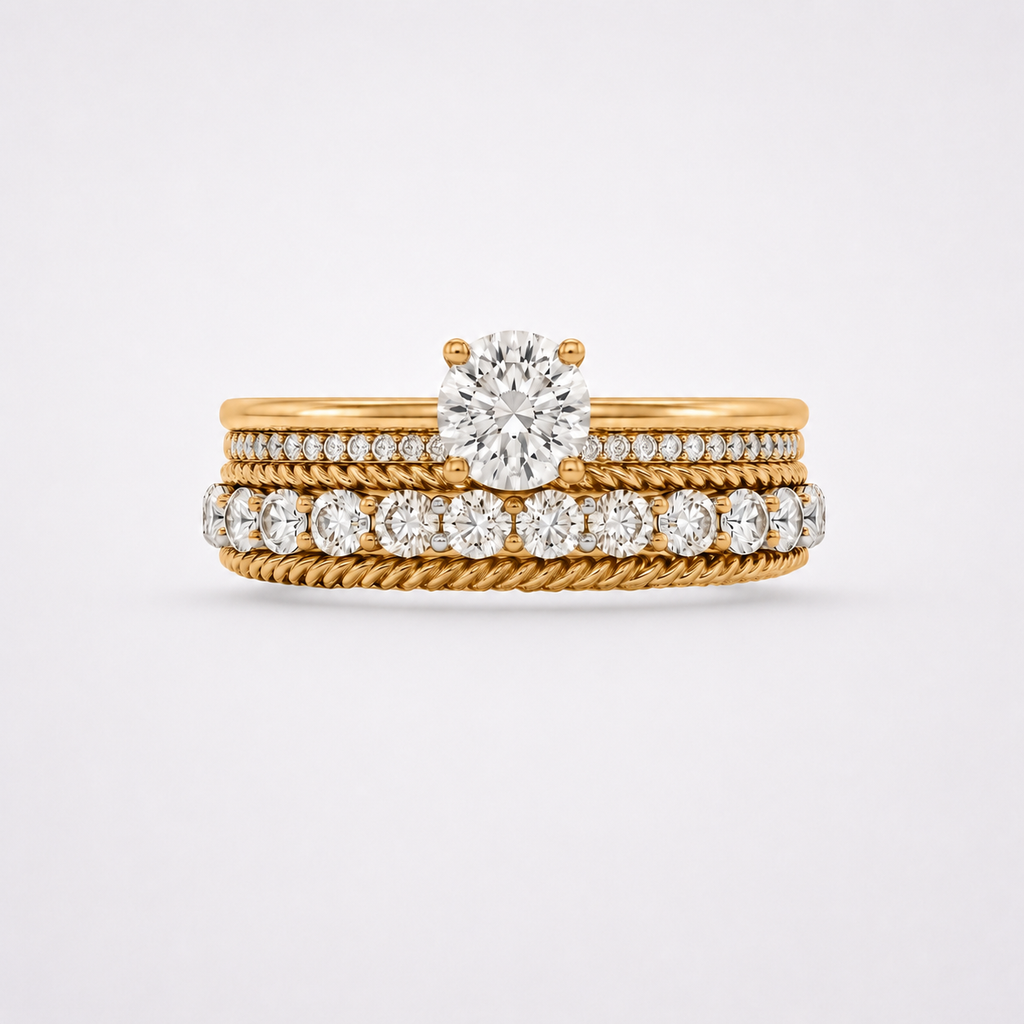 Bague en or jaune et diamants – 2,17 carats