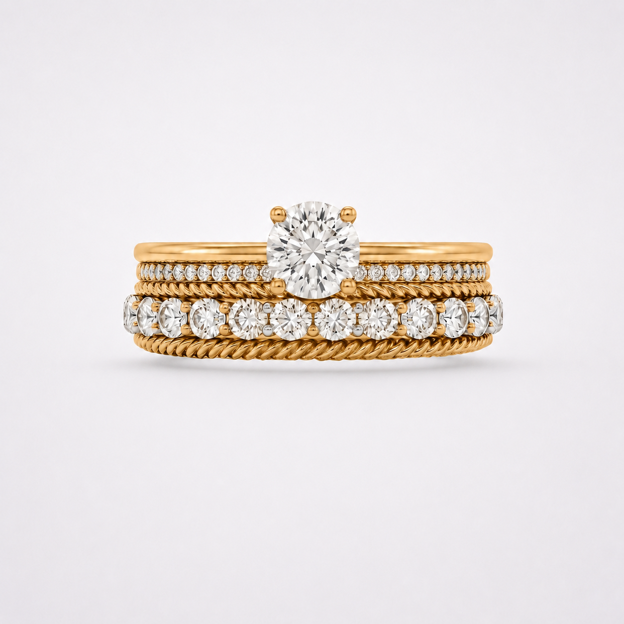 Bague en or jaune et diamants – 2,17 carats