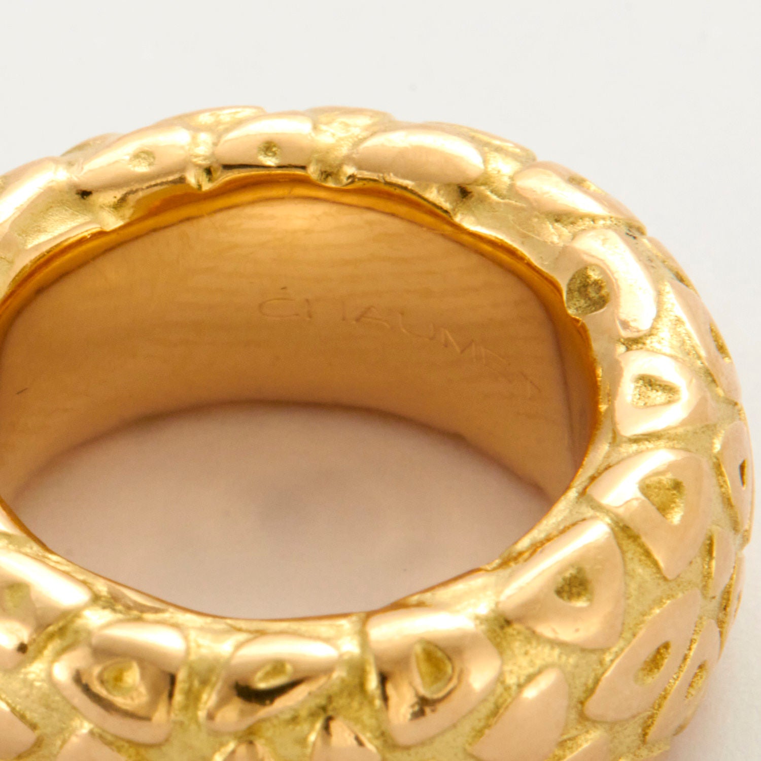 Bague Jonc CHAUMET Vintage en or jaune 18 carats.