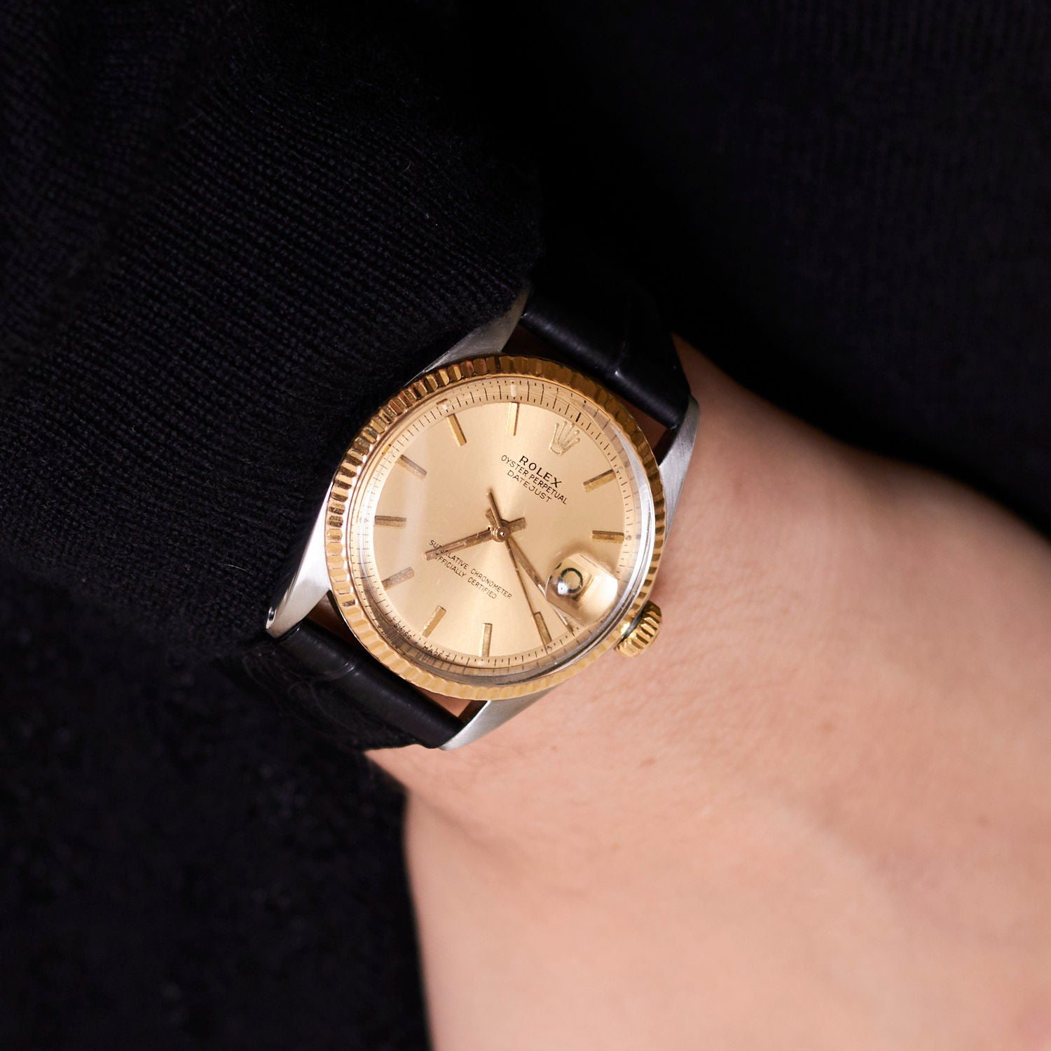 Montre ROLEX Datejust or et acier