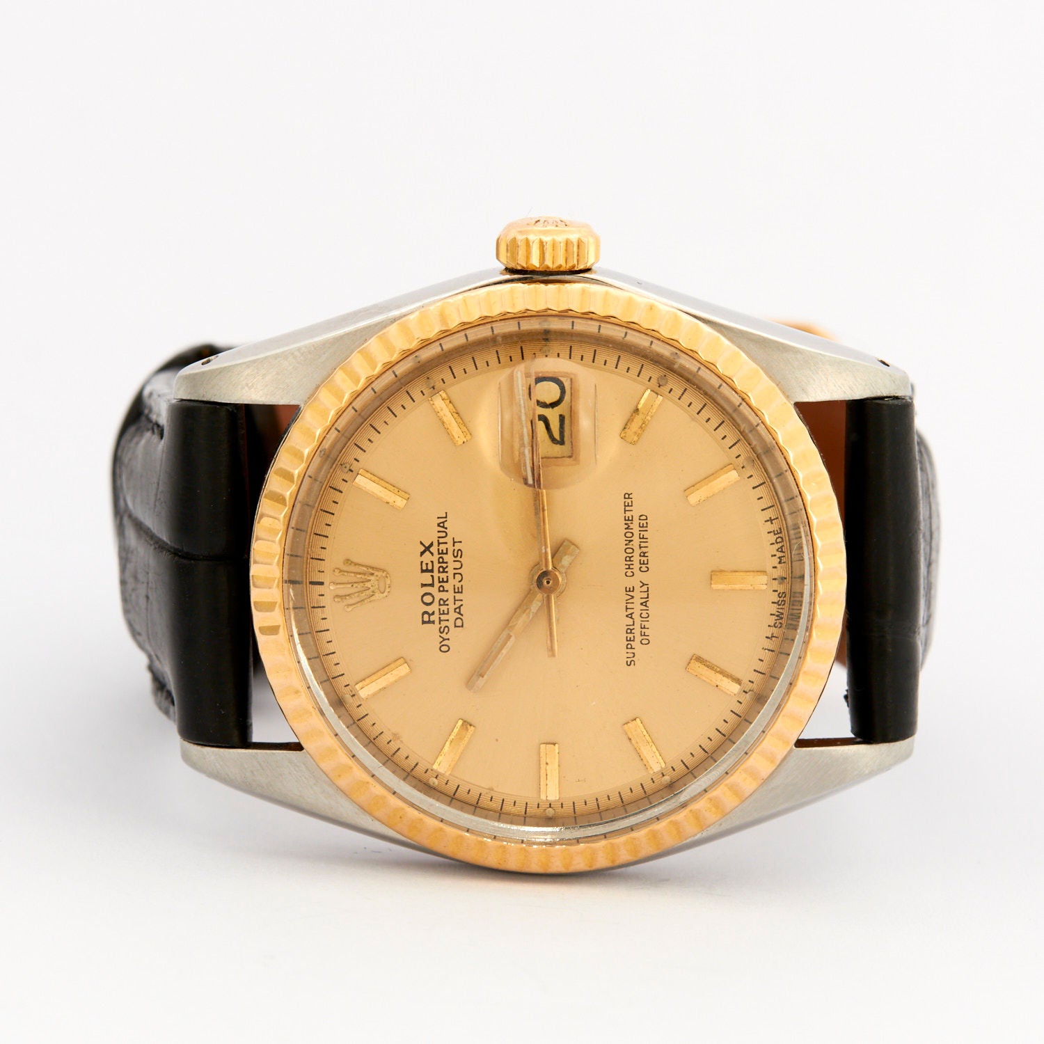 Montre ROLEX Datejust or et acier