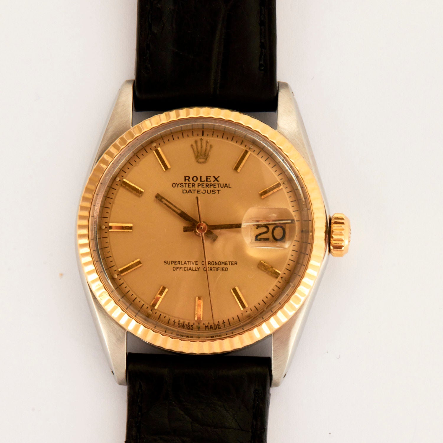 Montre ROLEX Datejust or et acier