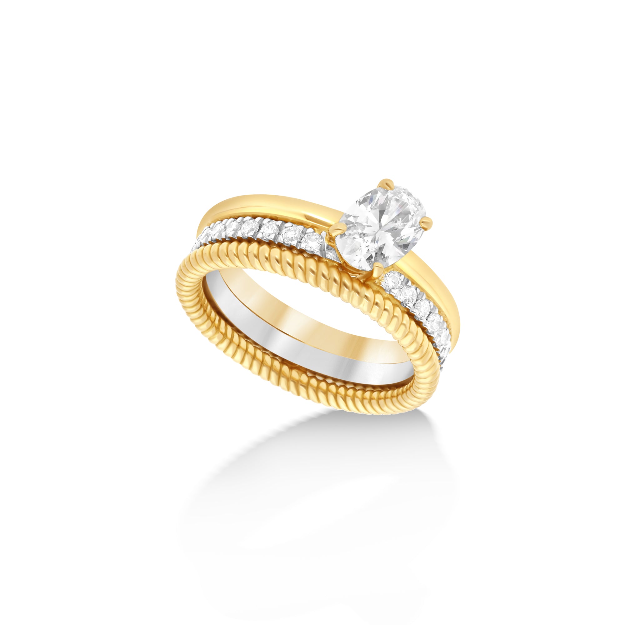 Bague Torsadée 3 rangs