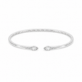 Bracelet jonc en or blanc et diamants poires