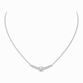 Collier Ailes grand model en or blanc et diamants